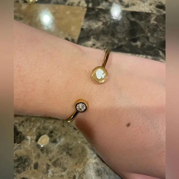 Kate Spade Spot the Spade Open Hinge Bangle - Picture 3 of 7